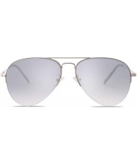 Rimless Men's Women's Aviator Sunglasses - Classic Half Rim Metal - INSPIRATION SJ1106 - C318N83GCX4 $24.50