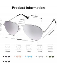 Rimless Men's Women's Aviator Sunglasses - Classic Half Rim Metal - INSPIRATION SJ1106 - C318N83GCX4 $24.50