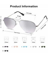 Rimless Men's Women's Aviator Sunglasses - Classic Half Rim Metal - INSPIRATION SJ1106 - C318N83GCX4 $13.39