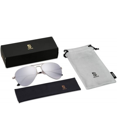 Rimless Men's Women's Aviator Sunglasses - Classic Half Rim Metal - INSPIRATION SJ1106 - C318N83GCX4 $24.50