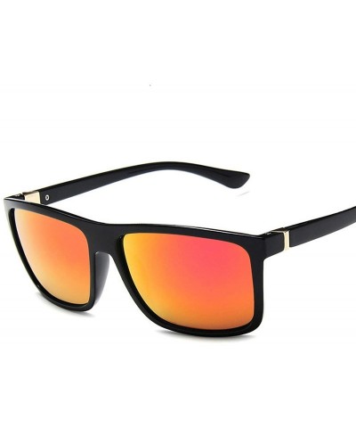 Square Men Rectangle Sunglasses Square Driving Sun Glasses Mirror Shades Eyewear Oculos De Sol UV400 Gafas - CK197A2X5Y4 $50.54