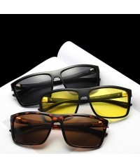 Square Men Rectangle Sunglasses Square Driving Sun Glasses Mirror Shades Eyewear Oculos De Sol UV400 Gafas - CK197A2X5Y4 $50.54