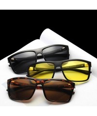 Square Men Rectangle Sunglasses Square Driving Sun Glasses Mirror Shades Eyewear Oculos De Sol UV400 Gafas - CK197A2X5Y4 $24.93