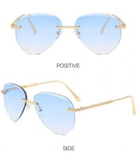 Aviator Polarized Sunglasses for Women UV Protection Mirrored Sunshade Aviator Sun Glasses - Blue - C018SN3EMMG $18.51