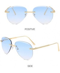 Aviator Polarized Sunglasses for Women UV Protection Mirrored Sunshade Aviator Sun Glasses - Blue - C018SN3EMMG $7.90