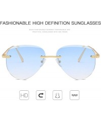 Aviator Polarized Sunglasses for Women UV Protection Mirrored Sunshade Aviator Sun Glasses - Blue - C018SN3EMMG $18.51