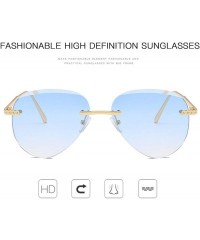 Aviator Polarized Sunglasses for Women UV Protection Mirrored Sunshade Aviator Sun Glasses - Blue - C018SN3EMMG $7.90