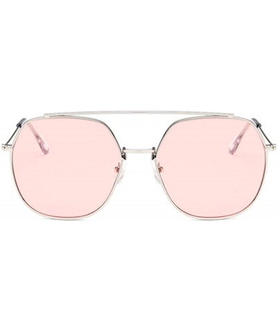 Round 2020 Retro Round Sunglasses Women Designer Mirror Sun Glasses Female Vintage Lunetteeil Femme - Blackyellow - CC198ZW5M...