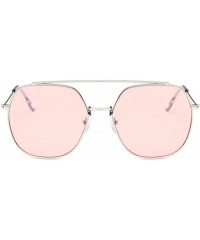 Round 2020 Retro Round Sunglasses Women Designer Mirror Sun Glasses Female Vintage Lunetteeil Femme - Blackyellow - CC198ZW5M...