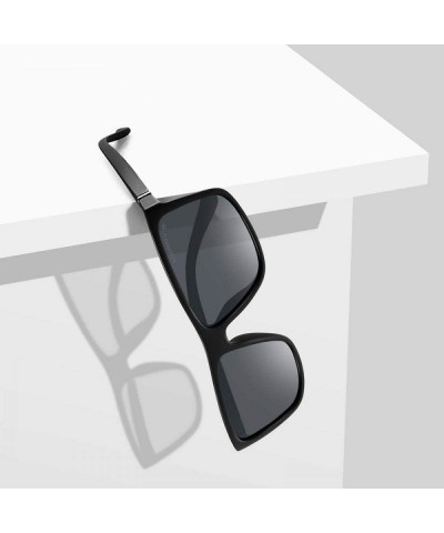 Aviator DESIGN Men Polarized Sunglasses Fashion Male Eyewear 100% UV C01 Black - C04 Brown - CL18XHEXQ9K $27.13
