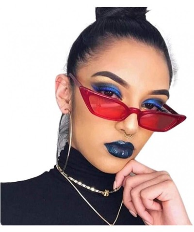 Rimless Sunglasses Personalized Protection Fashion - Red - CY197ZIDO8O $15.04