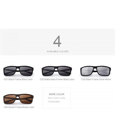 Aviator DESIGN Men Polarized Sunglasses Fashion Male Eyewear 100% UV C01 Black - C04 Brown - CL18XHEXQ9K $27.13