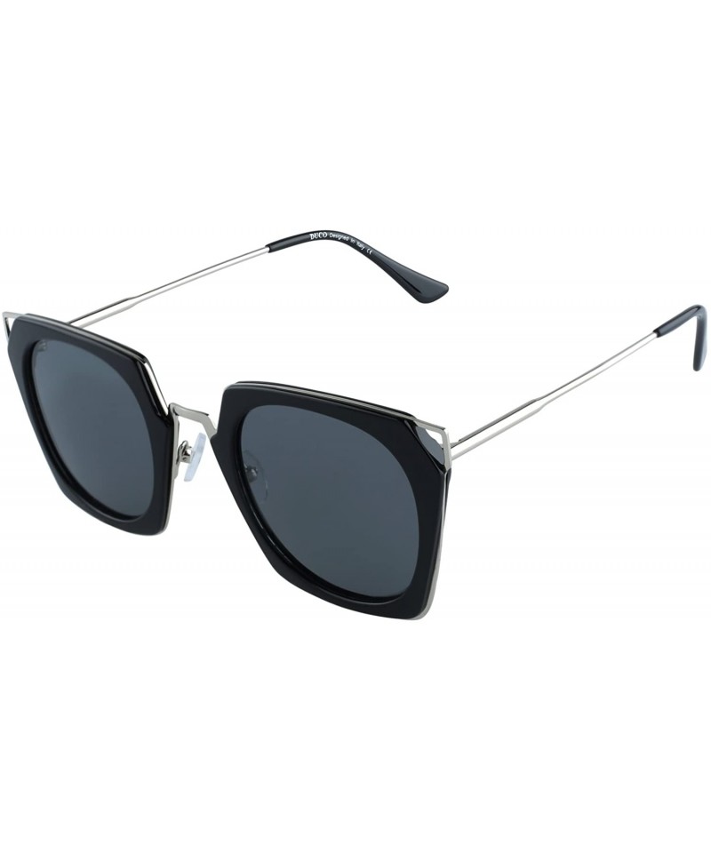 Cat Eye Classic Vintage Cateye Polarized Sunglasses For Women 100% UV Protection W001 - A-black Frame Grey Lens - CQ18027UOXN...