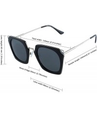 Cat Eye Classic Vintage Cateye Polarized Sunglasses For Women 100% UV Protection W001 - A-black Frame Grey Lens - CQ18027UOXN...