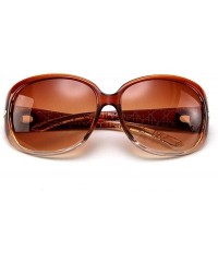 Square Unisex Fashion Square Shape UV400 Framed Sunglasses Sunglasses - Brown - C9199CR6T60 $40.72