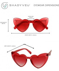 Round Oversized Heart Shaped Candy Colorful Love High Tip Round Sunglasses - Pink Frame / Pink Lens - C118QL7E4CZ $8.46