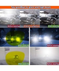 Square TR90 5Pcs Magnetic Clip on Sunglasses Over Glasses for Night Driving - Ladies/Standard Size - CX18HDUS9S7 $35.91
