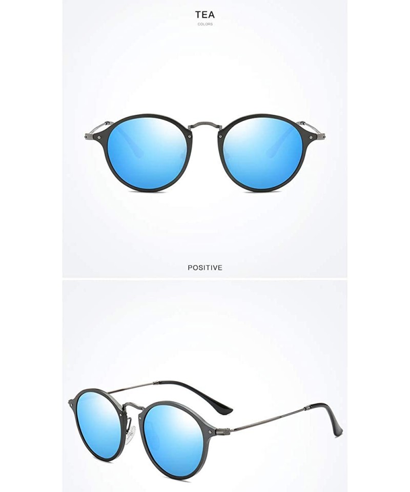 Round Vintage Round Metal Sunglasses John Lennon Hippie Glasses for Men/Women - Tea - CA18SLMYHSI $38.92