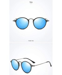 Round Vintage Round Metal Sunglasses John Lennon Hippie Glasses for Men/Women - Tea - CA18SLMYHSI $40.52