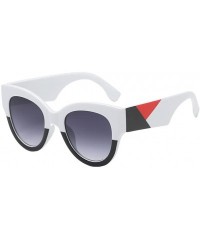 Aviator Women Fashion Unisex Oval Shades Patchwork Sunglasses Integrated UV Glasses - Gray - CF18EOZ2XMR $16.43