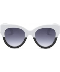 Aviator Women Fashion Unisex Oval Shades Patchwork Sunglasses Integrated UV Glasses - Gray - CF18EOZ2XMR $16.43