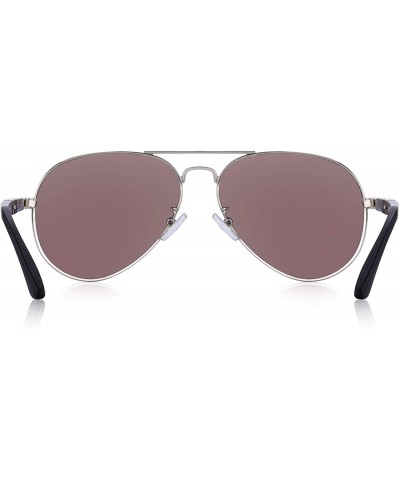 Wrap Men HD Polarized Sunglasses Aluminum Magnesium Driving Sun Glasses S8285 - Blue Mirror - CZ18NQTKY0N $21.26