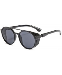 Aviator Sunglasses Retro Steampunk Round Color Coating Mirror UV400 Outdoor Sun 7 - 1 - CL18YR28HN9 $19.39
