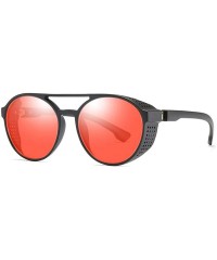 Aviator Sunglasses Retro Steampunk Round Color Coating Mirror UV400 Outdoor Sun 7 - 1 - CL18YR28HN9 $19.14