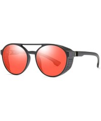 Aviator Sunglasses Retro Steampunk Round Color Coating Mirror UV400 Outdoor Sun 7 - 1 - CL18YR28HN9 $19.39