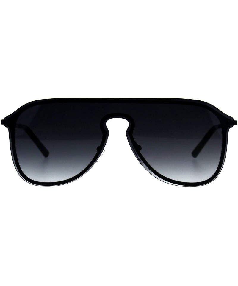 Aviator Designer Style Sunglasses Unisex Retro Keyhole Aviator Fashion Shades - Black (Smoke) - CU18E7AIKD9 $22.30