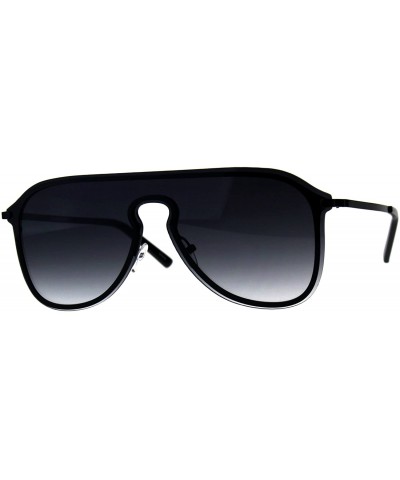 Aviator Designer Style Sunglasses Unisex Retro Keyhole Aviator Fashion Shades - Black (Smoke) - CU18E7AIKD9 $12.19