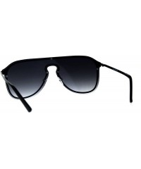 Aviator Designer Style Sunglasses Unisex Retro Keyhole Aviator Fashion Shades - Black (Smoke) - CU18E7AIKD9 $12.19