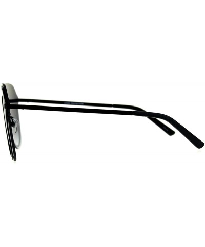 Aviator Designer Style Sunglasses Unisex Retro Keyhole Aviator Fashion Shades - Black (Smoke) - CU18E7AIKD9 $22.89