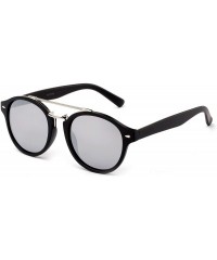 Round Modern Celeb Design Round Vintage Look Fashion Mirrored Sunglasses - 3 Pack Mirror- Black & Tortosie - CT184YXLN3H $19.36