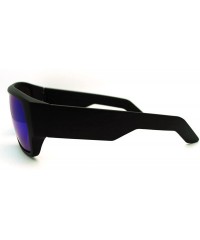 Oversized Futuristic Rectangular Oversized Warp Sports Sunglasses - Black Teal - CT11G5J2REJ $19.87
