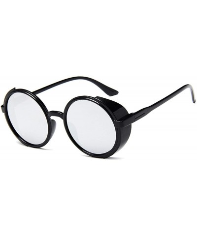 Round Mens Womens Sunglasses Steampunk Round Vintage Side Shield Sunglasses - C4 - CR18TKNCA0C $20.56