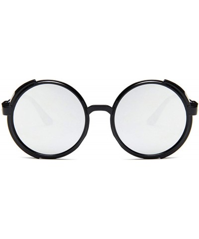 Round Mens Womens Sunglasses Steampunk Round Vintage Side Shield Sunglasses - C4 - CR18TKNCA0C $19.05