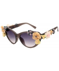 Aviator Retro Rose Sunglasses Women Beach Holiday Baroque Flowers Sun Glasses Women 1 - 1 - CZ18YKT2WXY $9.07