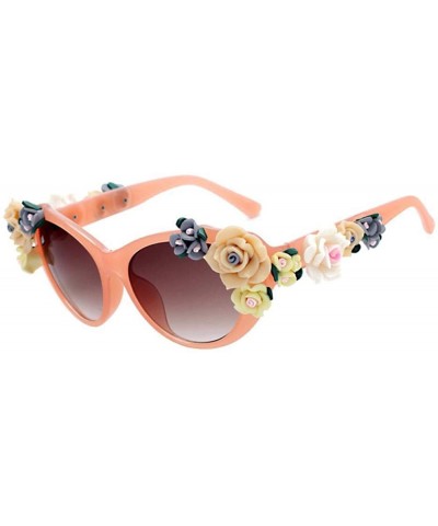 Aviator Retro Rose Sunglasses Women Beach Holiday Baroque Flowers Sun Glasses Women 1 - 1 - CZ18YKT2WXY $9.07