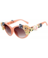 Aviator Retro Rose Sunglasses Women Beach Holiday Baroque Flowers Sun Glasses Women 1 - 1 - CZ18YKT2WXY $9.07