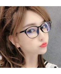 Oval glasses fashion version glasses Black Box _Flat - CZ18GYN3X0K $58.14