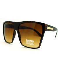 Aviator Super Oversized Sunglasses Unisex Flat Top Square Frame Fashion Wear - Tortoise - CD11ES83ZCH $7.88