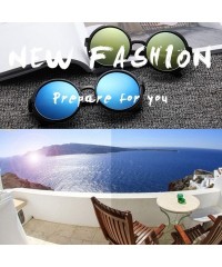 Round Mens Womens Sunglasses Steampunk Round Vintage Side Shield Sunglasses - C4 - CR18TKNCA0C $19.05