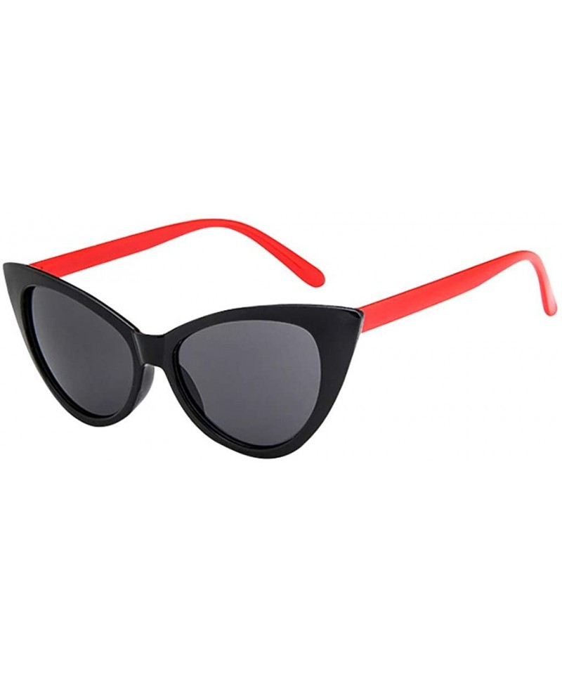Rimless Fashion Cat Eye Sunglasses Trendy Sunscreen Lenses Eyewear Sexy Spring Summer Glasses for Travel Outdoors - B - C5196...