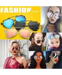 Wayfarer Womens Polarized Sunglasses Fashion Mirror Lens Metal Frame UV400 - Gold - C218CSC8HQ0 $39.95