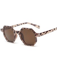 Aviator Small Sunglasses Women Vintage Polygon Black Pink Red Sun Black As Picture - Pink - C918YZWH0GZ $8.93