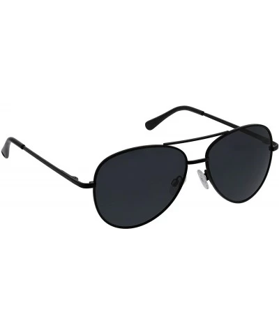 Aviator Women's Heat Wave Polarized Sunglasses Aviator Reading - Black - 56 mm + 0 - CS1964ZL8YZ $22.98