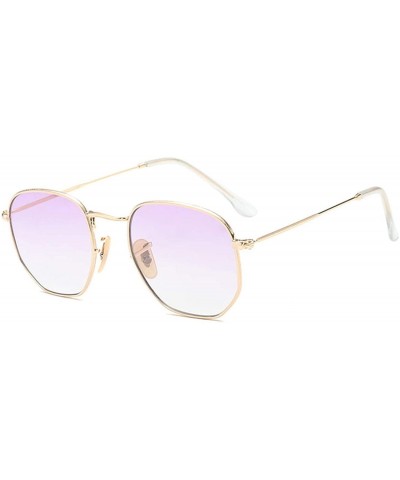 Square Frame Metal Square Sunglasses Women Classic Vintage Pilot Sun Glasses Brand Design Gradient Sunglasses - C6 - C518WD85...