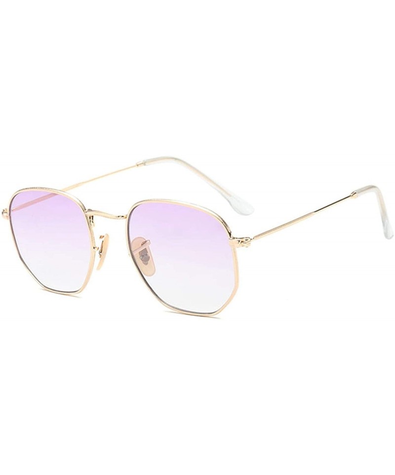Square Frame Metal Square Sunglasses Women Classic Vintage Pilot Sun Glasses Brand Design Gradient Sunglasses - C6 - C518WD85...
