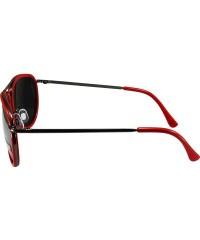 Aviator Red Rimmed Aviator Style Sunglasses - CX11LYCQJRN $12.93